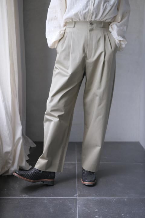 SP / ORGANIC COTTON CHINO CHLOTH/SLACKS  ( Light Khaki )