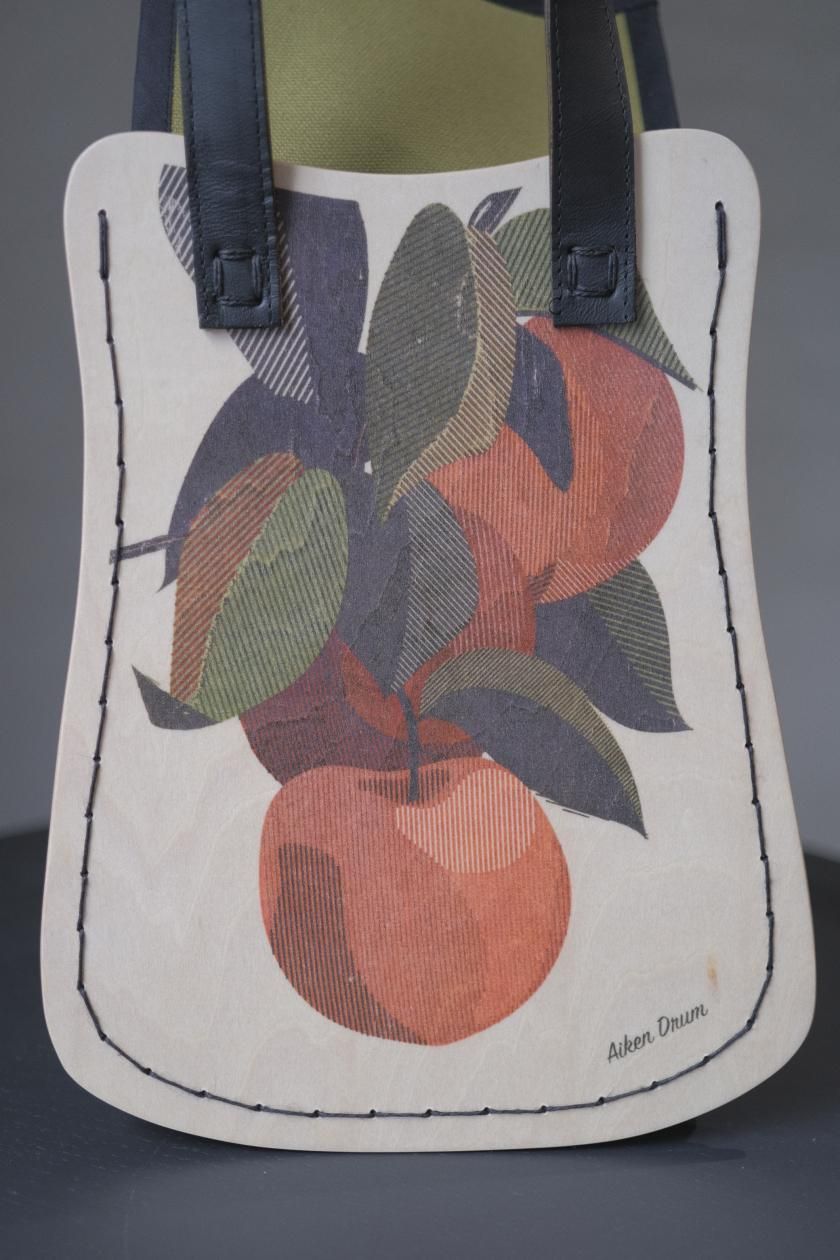 【未使用】エイキン ドラム ウッドバッグ 木製 Aiken Drum 持つだけで注目の的に。秋に持ちたい、レトロでかわいい個性豊か