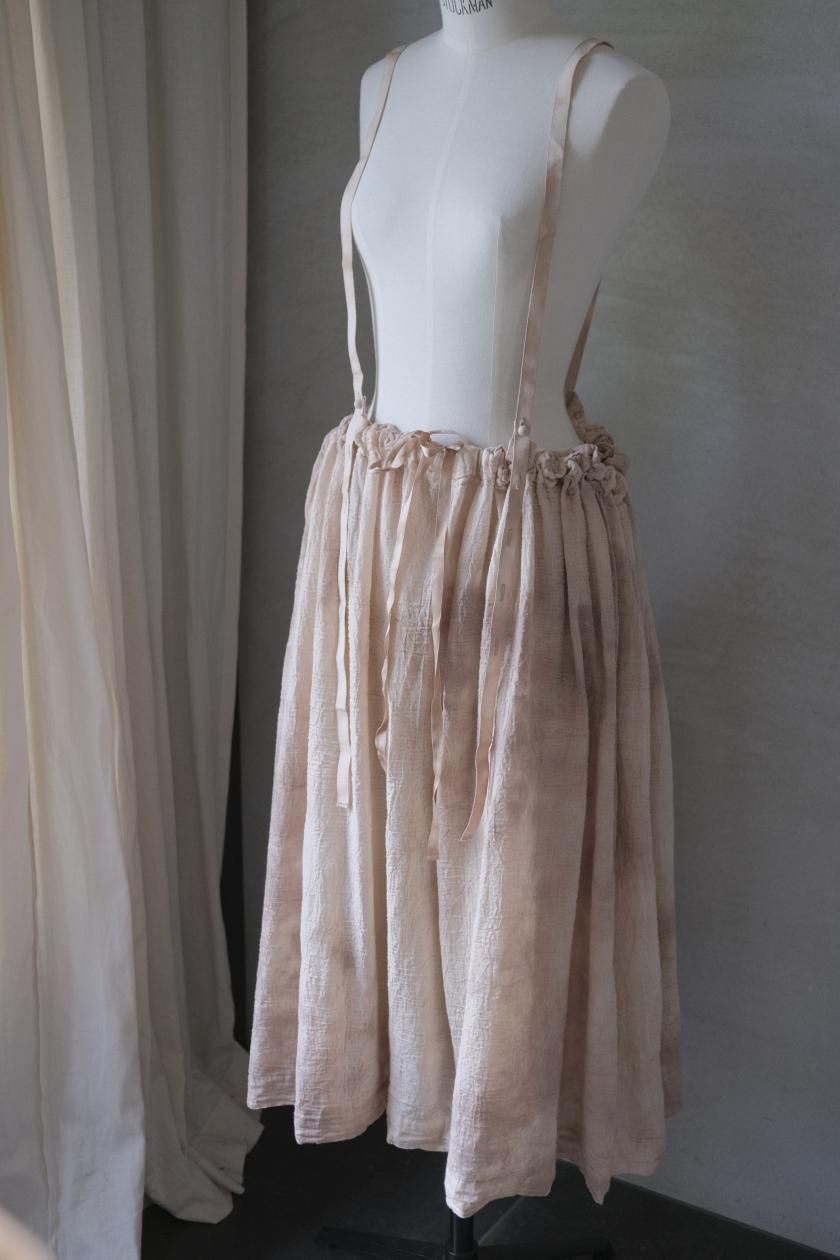 希少 gasa* ガサ サロペットスカート GASA＊ サスペンダースカート | beige pink - c a b i n e t