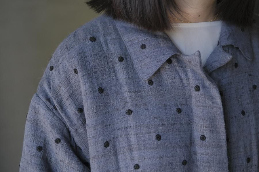 美品★BUNONブノン★手紡　手織　刺繍　キルティング　コート　ウォッシャブル 美品☆BUNONブノン☆手紡 手織 刺繍 キルティング コート