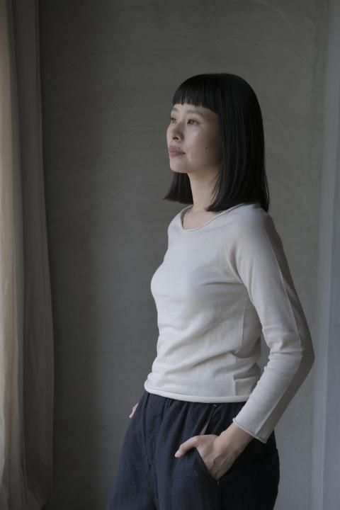 evam eva / cotton silk pulloverʥ