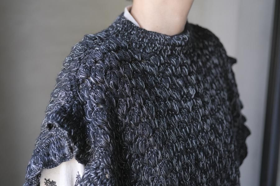 BUNON Hand Crochet Gilet | Gray - c a b i n e t O N L I N E S T O R E