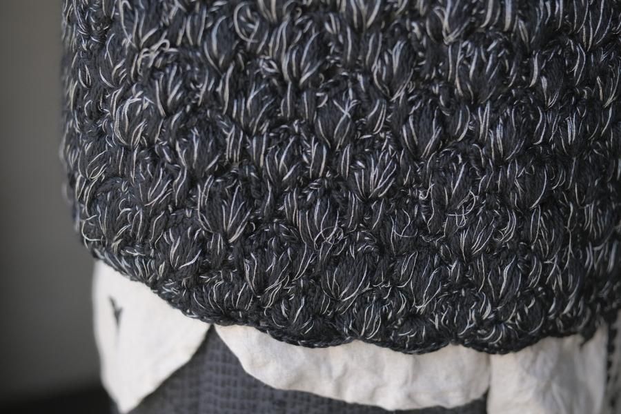 BUNON Hand Crochet Gilet | Gray - c a b i n e t O N L I N E S T O R E