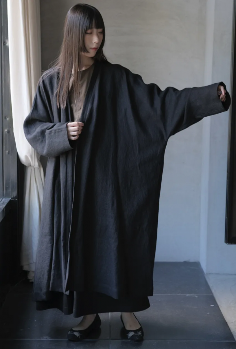 &#352;P / LINEN CANVAS/ROBEBlack