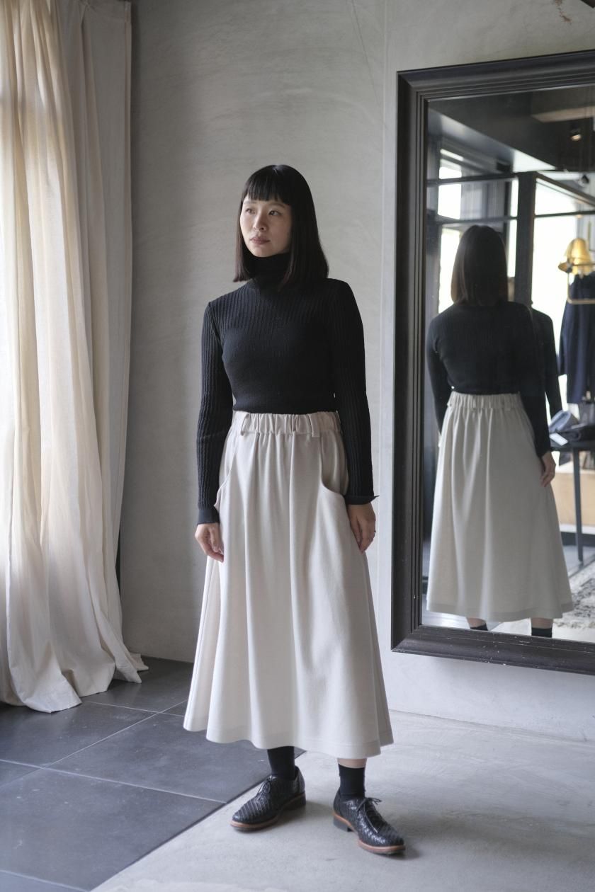 今期アトリエナルセ　ウールニットカットソー ウールニットカットソー | atelier naruse - c a b i n e t