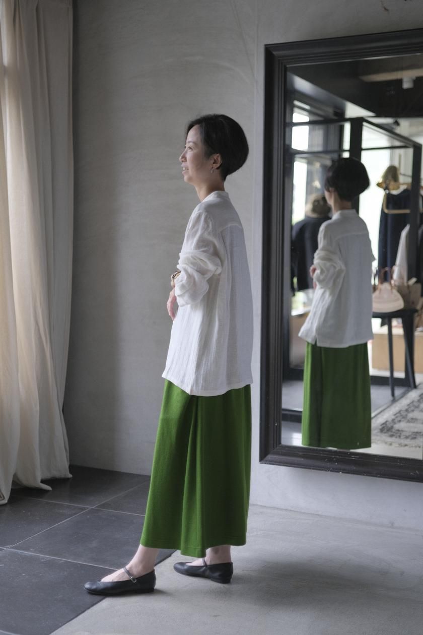 今期アトリエナルセ　ウールニットカットソー ウールニットカットソー | atelier naruse - c a b i n e t