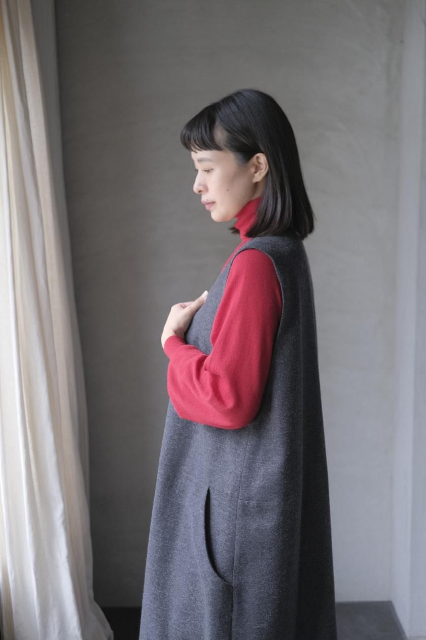 atelier naruse | コットンウールヘリンボーンジャンパースカート