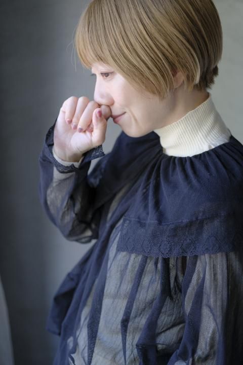 H&#233;riter / cotton tulle blouse Black