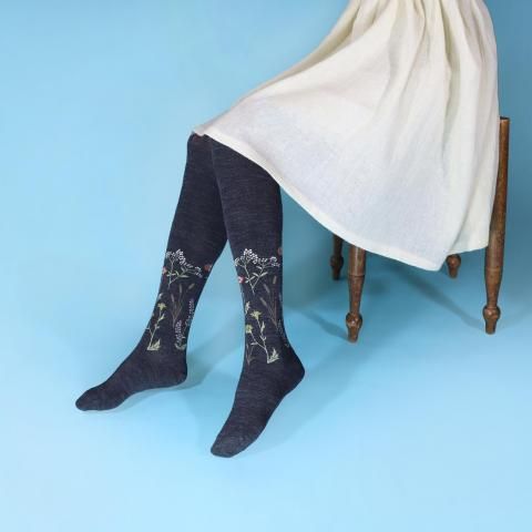 <img class='new_mark_img1' src='https://img.shop-pro.jp/img/new/icons14.gif' style='border:none;display:inline;margin:0px;padding:0px;width:auto;' />KURI BOTELLA /  floral tights beige / gray / dark gray