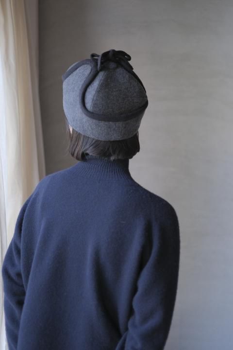 sashiki / brimless Trapper CapBLACK