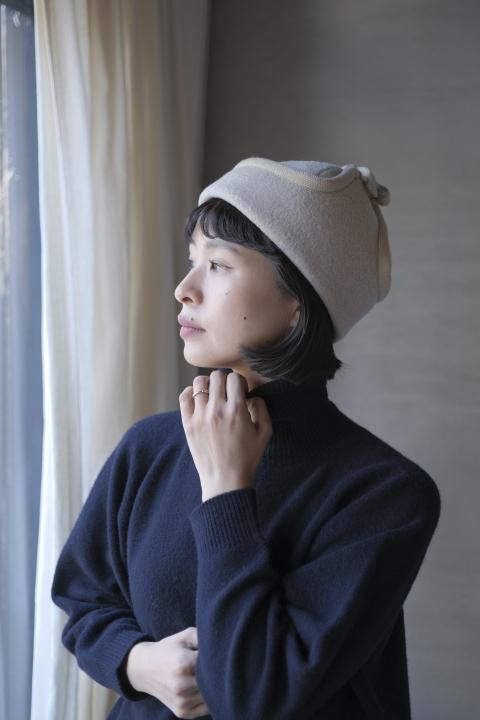 sashiki / brimless Trapper Capbeige