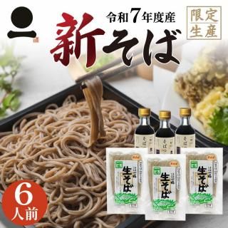 <img class='new_mark_img1' src='https://img.shop-pro.jp/img/new/icons5.gif' style='border:none;display:inline;margin:0px;padding:0px;width:auto;' />【限定生産】令和7年度新そば 出雲本生そば 6人前 つゆ付