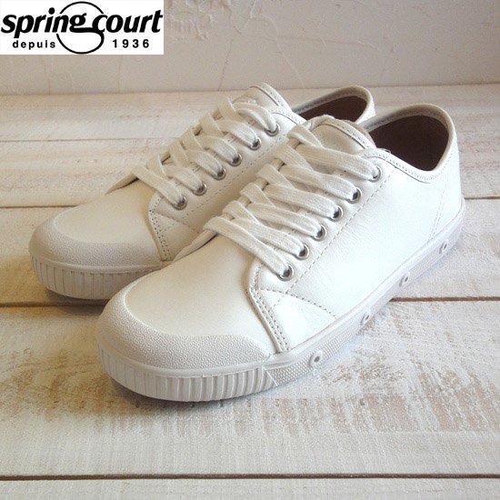 レディース スプリングコート SPRING COURT ホワイト スニーカー靴/シューズ
