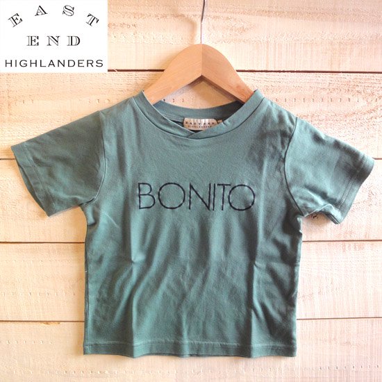 EAST　END　HIGHLANDERS（イーストエンドハイランダーズ)basic logo tee shirt BONITO grayish  green　子供服/Tシャツ　ノーザンスカイより入荷 - hammock outlet 50 & new （ハンモックアウトレットアンドニュー）