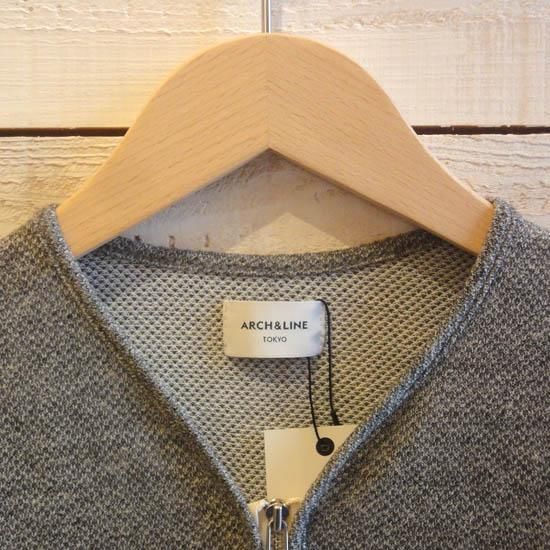 ARCH＆LINE（アーチアンドライン）　MESH INLAY ZIP CARDIGAN　レディース/カーディガン　MG GRAY　ARCH&LINEより入荷 ARCH＆LINE（アーチアンドライン） MESH INLAY ZIP CARDIGAN