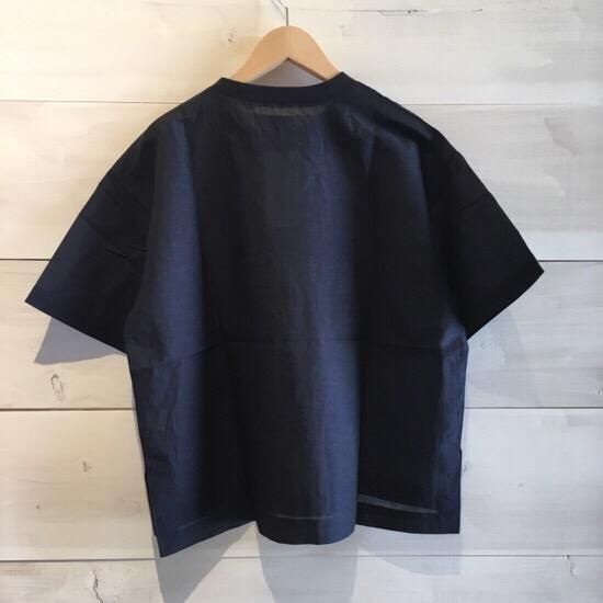 ARCH＆LINE（アーチアンドライン）　Co/Li BIG POCKET SHIRT TEE　レディース/Tシャツ　NAVY　ARCH&LINEより入荷 ARCH＆LINE（アーチアンドライン） Co/Li BIG POCKET SHIRT TEE