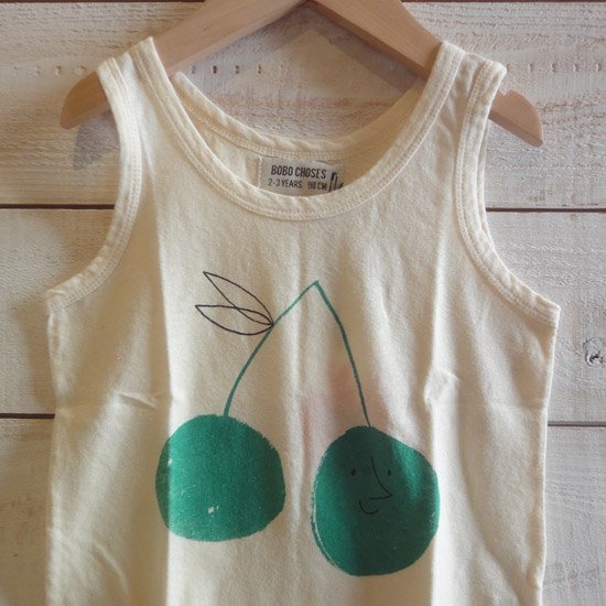 BOBO CHOSES（ボボショーズ）　Cherry Linen Tank Top　 子供服/タンクトップ　 日本総輸入代理店より入荷 -  hammock 子供服セレクトショップ