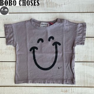BOBO CHOSESʥܥܥ硼ܥܥ祻ˡBig Smile Lilas Short Sleeve T-shirtҶ/Tġ12-18M/18-24M ͢Ź