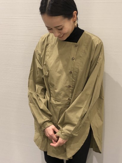 <img class='new_mark_img1' src='https://img.shop-pro.jp/img/new/icons55.gif' style='border:none;display:inline;margin:0px;padding:0px;width:auto;' />ڡ١side button shirt/olive