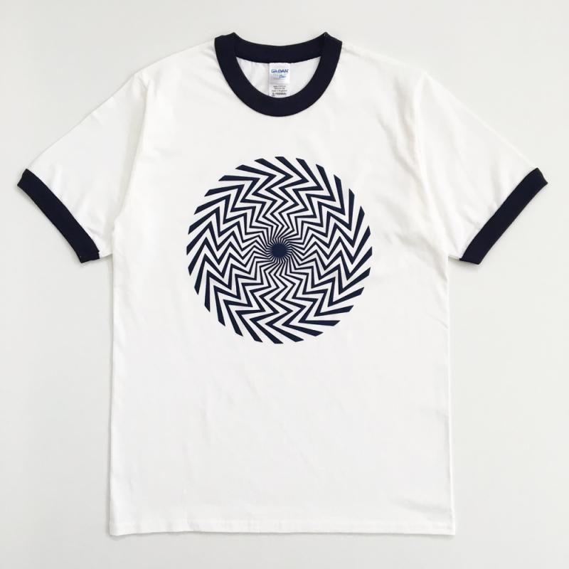 POP GEAR キース・ムーン “OP ART SPIRAL” リンガーTシャツ