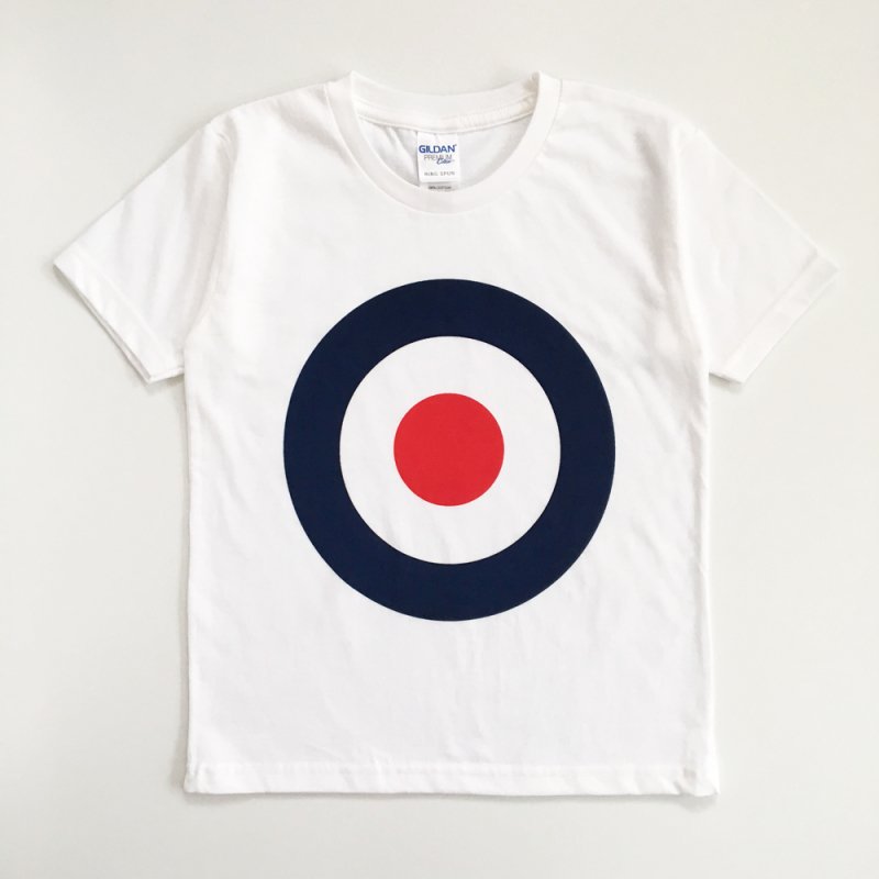 POP GEAR “MOD TARGET” キッズTシャツ〈ホワイト〉 - 英国直輸入MODクロージング・60s POP Tシャツ『DoiN' THe  MoD』オンラインモッズショップ