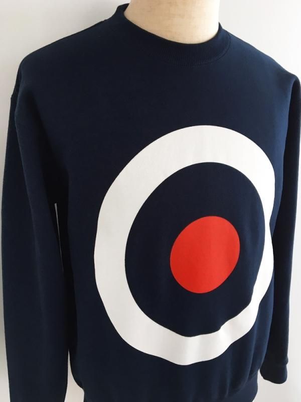 POP GEAR “KEITH MOON TARGET” スウェットシャツ〈ネイビー