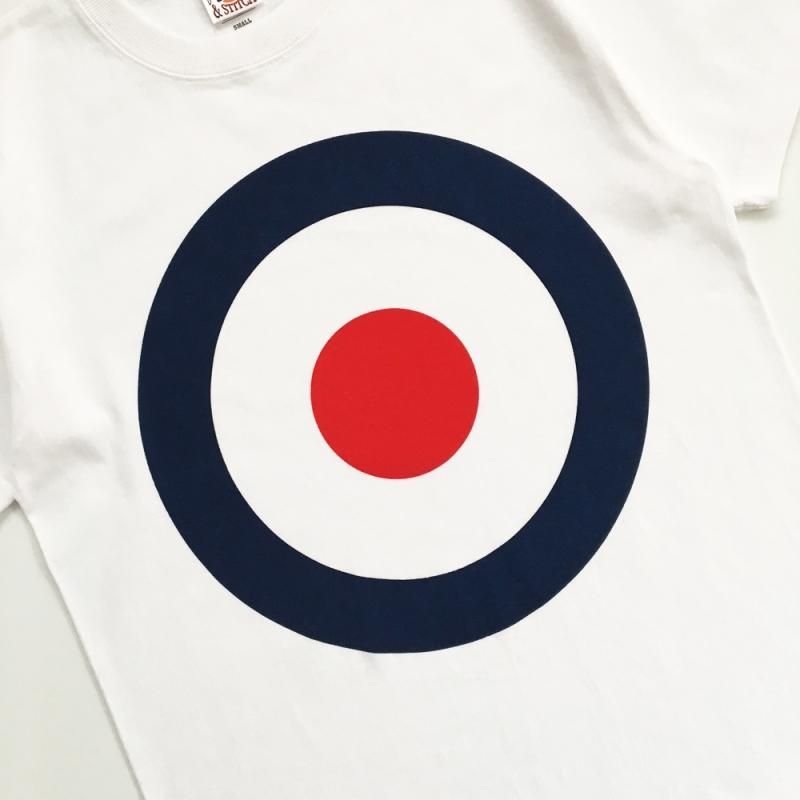 POP GEAR “KEITH MOON TARGET” Tシャツ〈ホワイト〉 - 英国直