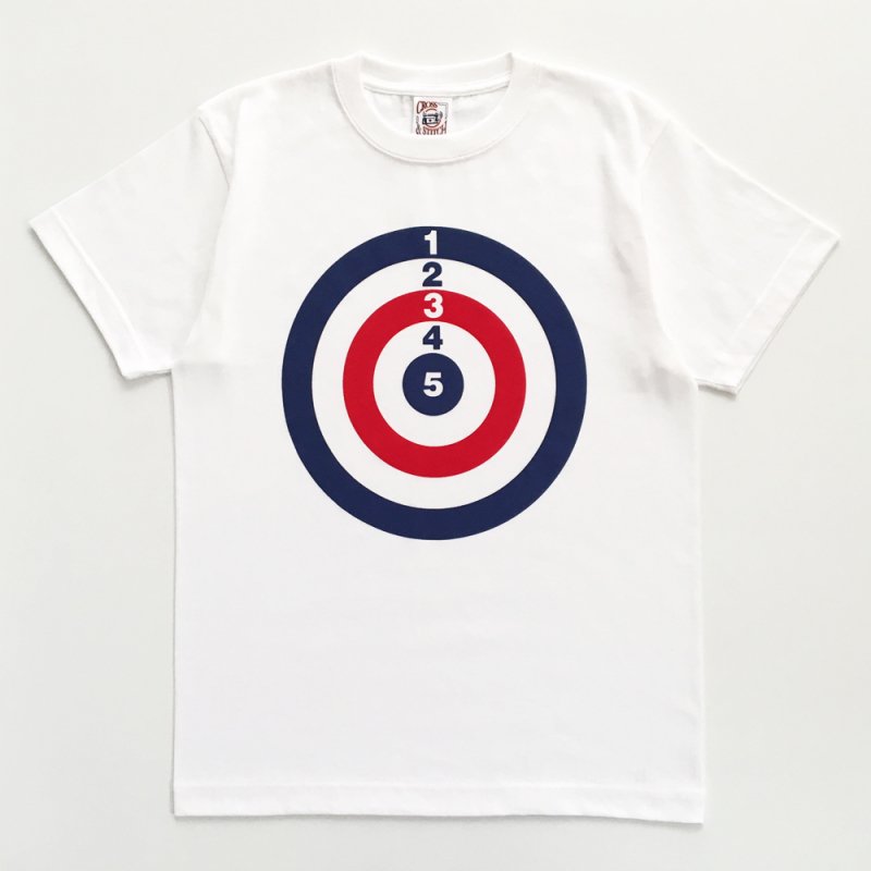 POP GEAR “5-4-3-2-1 TARGET” Tシャツ〈ホワイト〉 - 英国直輸入MOD