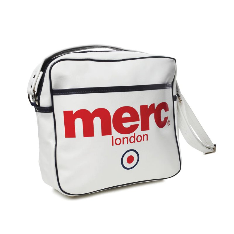 MERC LONDON マーク（メルク）ロンドン エアラインバッグ〈ホワイト〉 - 英国直輸入MODクロージング・60s POP Tシャツ『DoiN'  THe MoD』オンラインモッズショップ