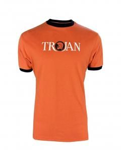 TROJAN トロージャン ロゴ リンガーTシャツ〈オレンジ〉 - 英国