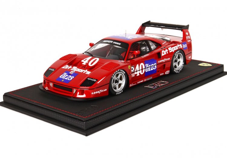 BBR 1/18 F40 LM IMSA TOPEKA drivers Jabouville-Schlesse P18139C