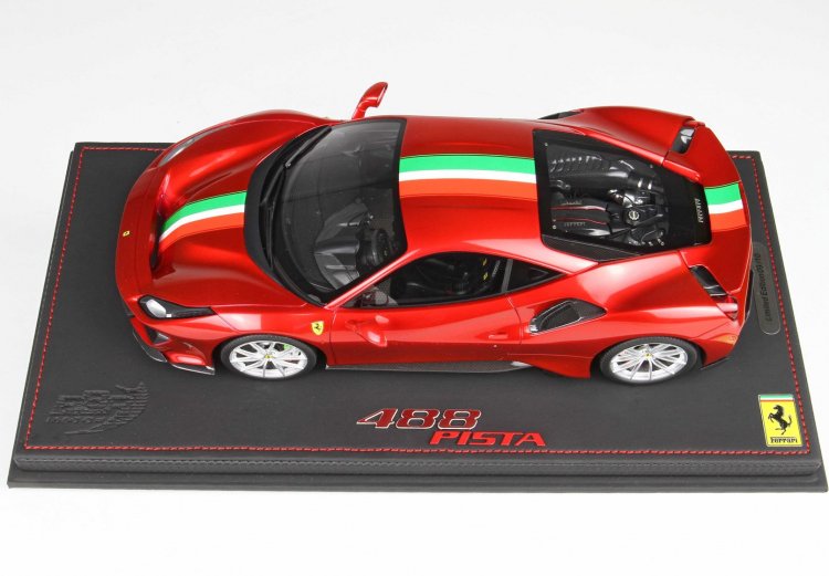 BBR 1/18 フェラーリ ferrari 488 Pista Rosso Fuoco with Italian flag P18145CIF1 世界 限定10台 - ミニカー・モデルカー トップガレージ