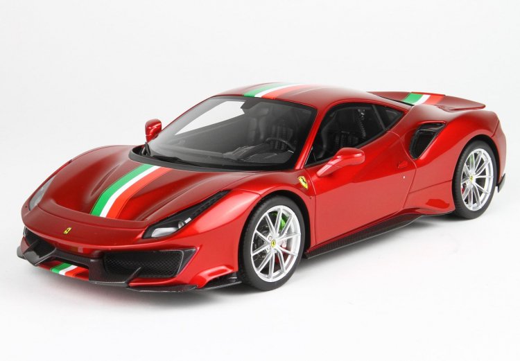 BBR 1/18 フェラーリ ferrari 488 Pista Rosso Fuoco with Italian flag P18145CIF1 世界 限定10台 - ミニカー・モデルカー トップガレージ