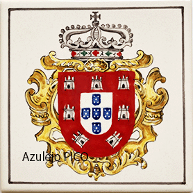 ポルトガルタイル（アズレージョ）【ブラザォン・BR4C】紋章　カラー