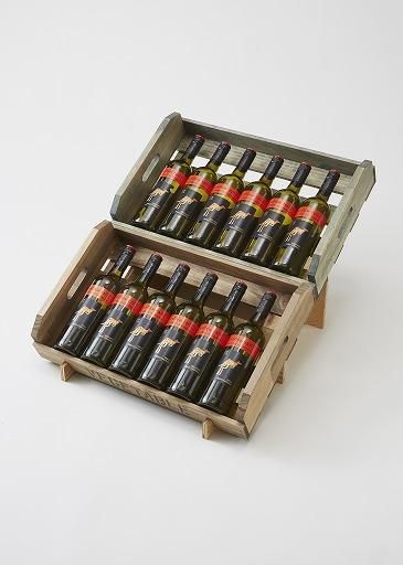 マルシェ傾斜ディスプレイ完成セット（傾斜台と木箱のセット） マルシェ傾斜ディスプレイ完成セット（傾斜台と木箱のセット