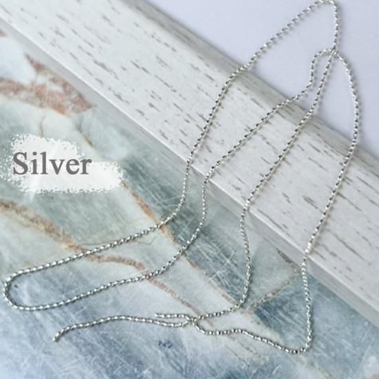 0.8mm幅 50cm | ネイルパーツ ネイルチェーン | シルバー ゴールド