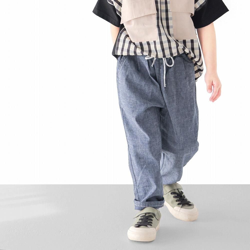 やわらかリネン7分丈パンツ / C1077 / 110cm-160cm - L.COPECK
