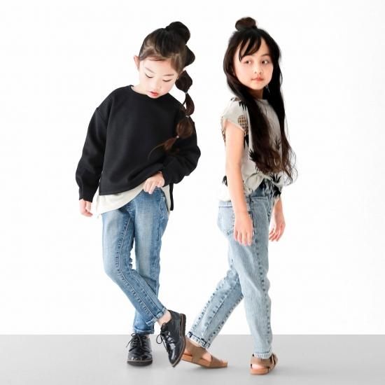 加工ハイブリッドデニムパンツ / C7853 / 100cm-160cm - L 加工ハイブリッドデニムパンツ / C7853 / 100cm-160cm - L