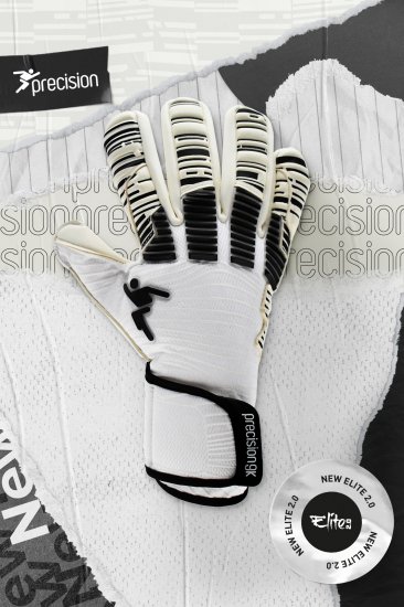 Precision Elite 2.0 Giga Goal Keeping Gloves White Black 