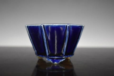 盆栽鉢　時代絵付けミニ盆栽鉢10.5x5.5cm丸雲足池上美豊ん 盆栽鉢 時代絵付けミニ盆栽鉢10.5x5.5cm丸雲足池上美豊