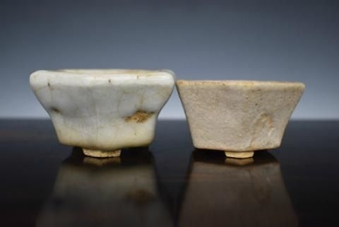 盆栽鉢　時代絵付けミニ盆栽鉢10.5x5.5cm丸雲足池上美豊ん 盆栽鉢 時代絵付けミニ盆栽鉢10.5x5.5cm丸雲足池上美豊