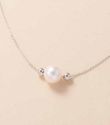 真珠デザインペンダント ホワイトピンク(珠色)・ホワイト