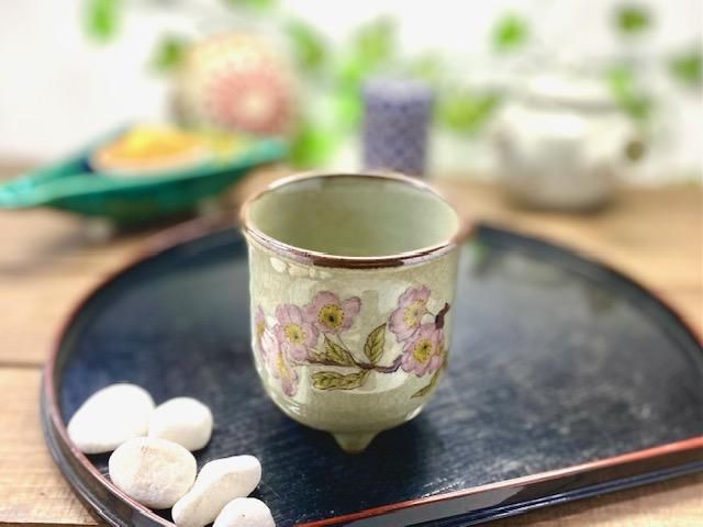 九谷焼 三つ足湯呑