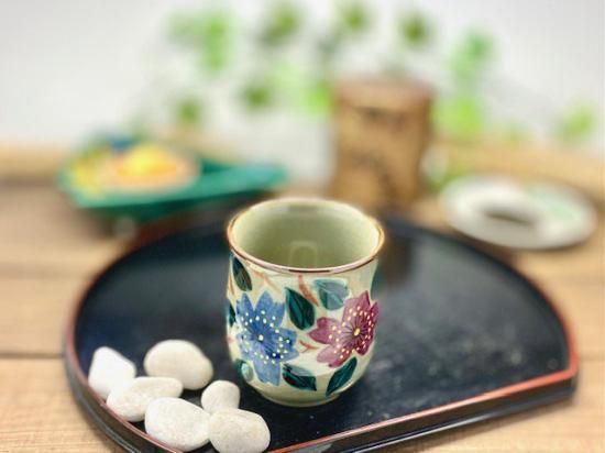 九谷焼 湯呑 湯飲み 大 和桜 裏絵 九谷焼 湯呑 湯飲み 大 和桜 裏絵