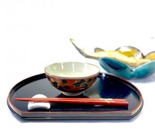 九谷焼　蓋付き　手描き　ご飯茶碗　金彩色絵　松竹梅　2客　新品　大珍品 年代物 九谷焼 金彩 色絵 蓋付き碗 お茶碗 ご飯茶碗 骨董 各10客セット