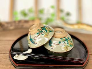 九谷焼　土井製　茶碗　大中小　陶器　３点おまとめ　日用品　和柄 九谷焼 ここでしか買えない 飯碗 ご飯茶碗 おしゃれ 和食器 高級