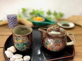 九谷焼ここでしか買えない急須セット 一人用 2点セット 小-百華園