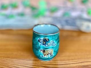 九谷焼 湯呑 湯飲み ゆのみ茶碗 大 干支 ヒツジ(未) 下塗り