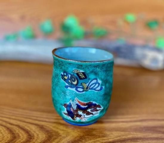 九谷焼 湯呑 湯飲み ゆのみ茶碗 大 干支 タツ(辰) 下塗り 九谷焼 湯呑 湯飲み ゆのみ茶碗 大 干支 タツ(辰) 下塗り