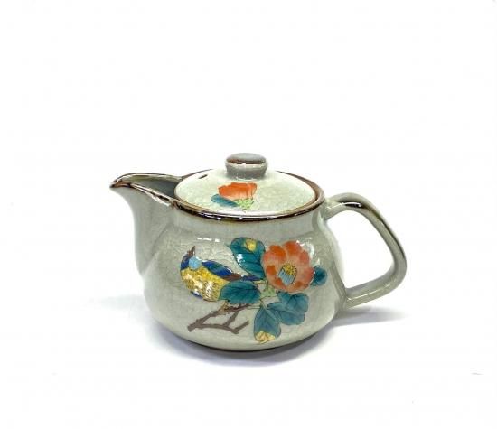 わけあり品-九谷焼 急須 大 椿に鳥 裏絵-裏印ミス わけあり品-九谷焼 急須 大 椿に鳥 裏絵-裏印ミス